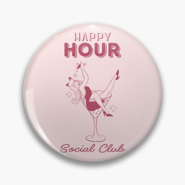 Item preview, Happy Hour Social Club Pink designed and sold by Magnolia Valley Art.