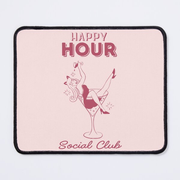 Item preview, Happy Hour Social Club Pink designed and sold by Magnolia Valley Art.