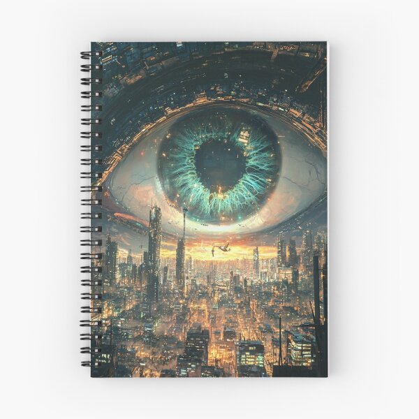 Item preview, The All Seeing Eye Over the Cyber Metropolis designed and sold by coreydemo.