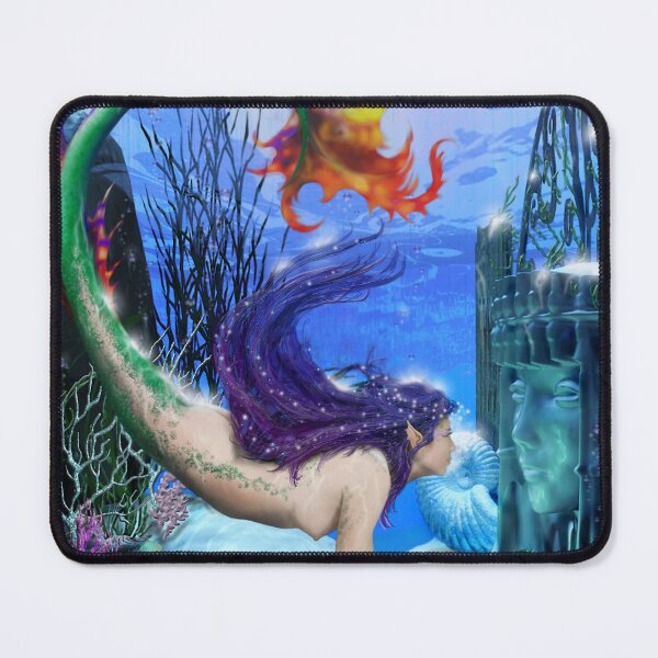 Item preview, OracleOracle colorful tail young ocean mermaid girl deep sea temple ruins coral reef designed and sold by GreyForest.