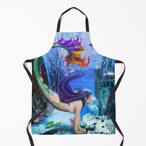 Item preview, OracleOracle colorful tail young ocean mermaid girl deep sea temple ruins coral reef designed and sold by GreyForest.