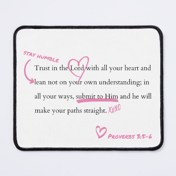 Item preview, Christian Cute Pink Wall Art Tendy Christian Wall Art Bible Verse Proverbs 3:5-6 designed and sold by daughterinchrist93.