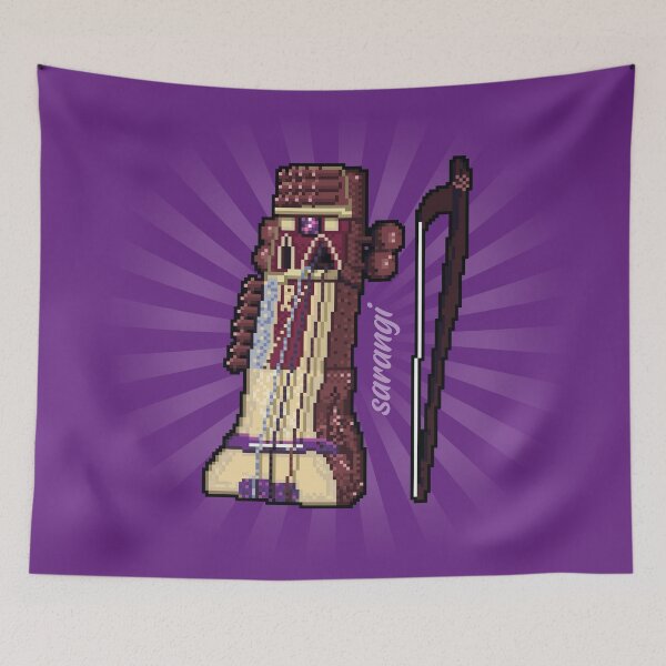 Item preview, Sarangi: indian musical instrument in pixel art designed and sold by Isma Bou Grafik.