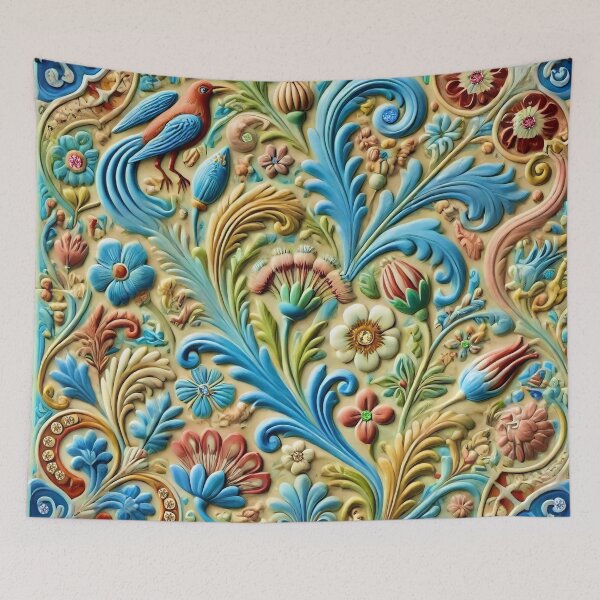 Item preview, Serenata en el jardín: un tapiz floral designed and sold by stevepmp.