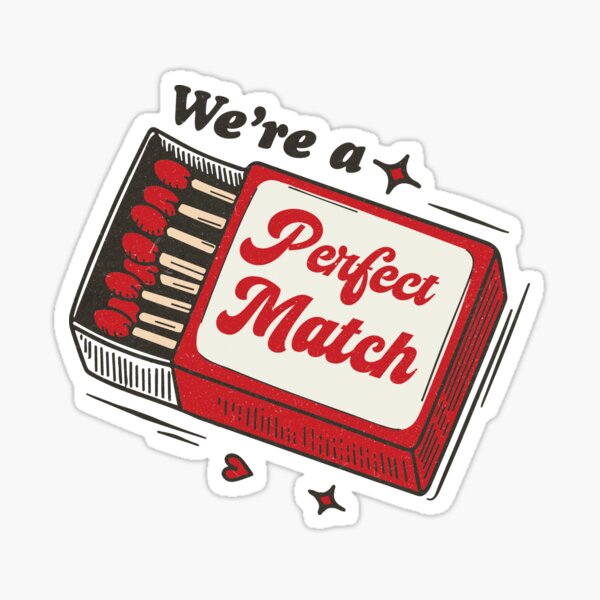 Artikel-Vorschau von Vintage Streichholzschachtel "We're a Perfect Match" Romantische Design Geschenke, designt und verkauft von Maniutek.