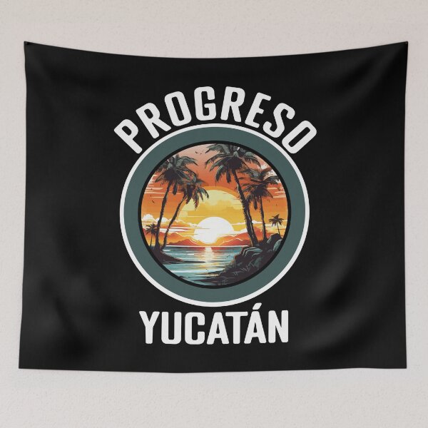 Artikelvorschau, Progreso – Yucatan (mit weißer Schrift) entworfen und verkauft von VelvetRoom.