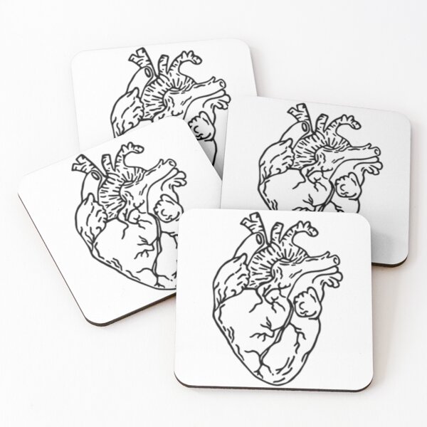 Item preview, Black Anatomical Heart Drawing  designed and sold by HawthorneFlame.