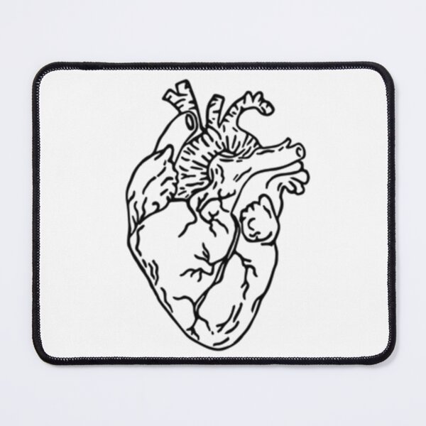Item preview, Black Anatomical Heart Drawing designed and sold by HawthorneFlame.