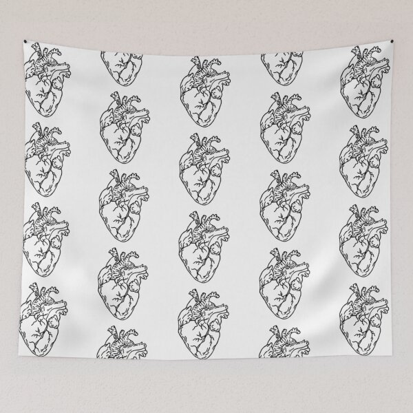 Item preview, Black Anatomical Heart Drawing  designed and sold by HawthorneFlame.