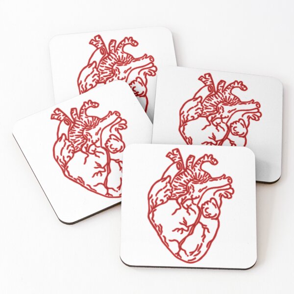Item preview, Red Anatomical Heart Drawing  designed and sold by HawthorneFlame.