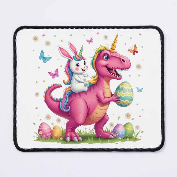 Item preview, easter pink dinosaur and a rabbit unicorn designed and sold by jkrphoto.