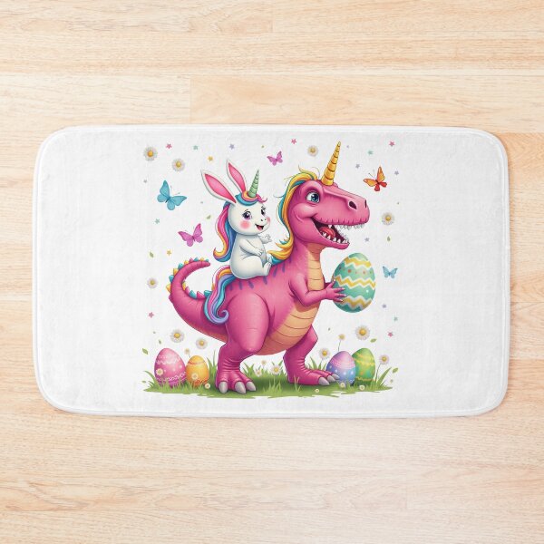Item preview, easter pink dinosaur and a rabbit unicorn designed and sold by jkrphoto.