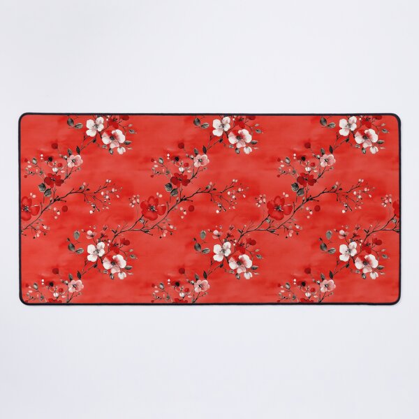 Item preview, Red flora, Chinese print, traditional flowers, flower power designed and sold by PapuruDesigns.