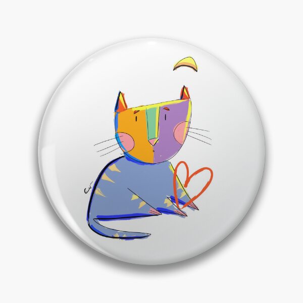 Item preview, Artistic colourful lovecat designed and sold by eva-daniil.
