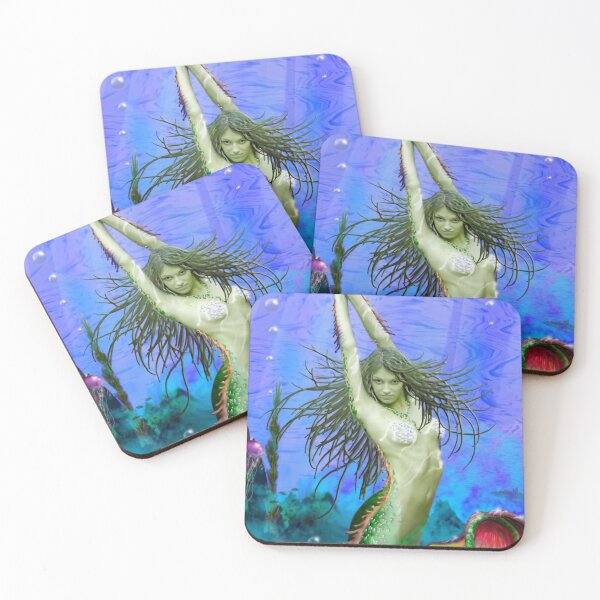 Item preview, Atlantis Rising mermaid girl deep ocean siren sea life coral reef designed and sold by GreyForest.