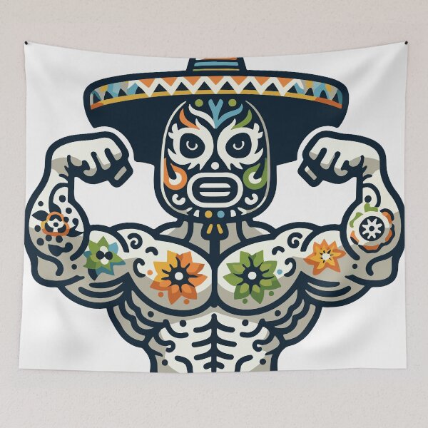 Item preview, "El Luchador Apuesto": A Bold, Heroic Design Celebrating Mexican Wrestling Culture designed and sold by Edgar Ramirez.