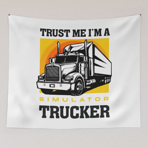 Item preview, Funny Semi Truck Simulator Gaming For Virtual Truckers designed and sold by Uppercase Tees.