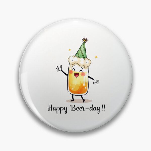 Item preview, Happy Beer-day beer Gift cute kawaii meme  designed and sold by CheeseBlueprint.