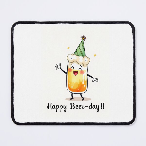 Item preview, Happy Beer-day beer Gift cute kawaii meme  designed and sold by CheeseBlueprint.