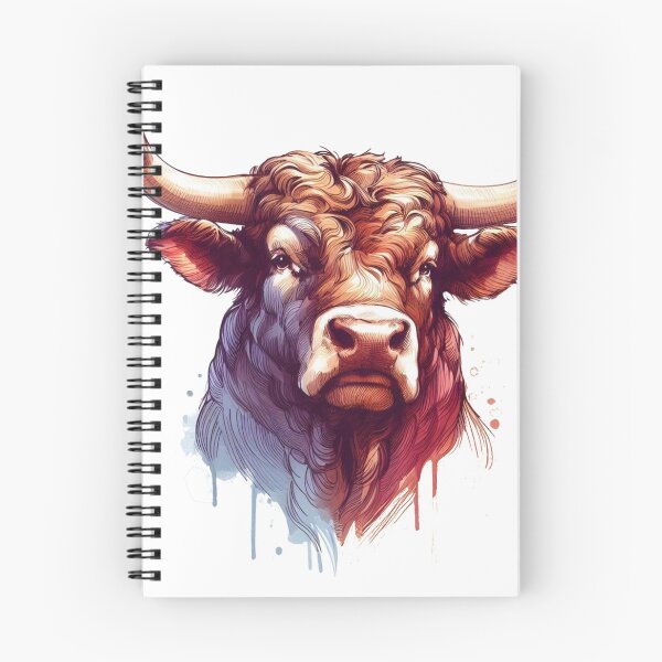 Artikelvorschau, Abstrakte Vektor-Aquarellillustration eines Stierporträts. entworfen und verkauft von VisualHut.