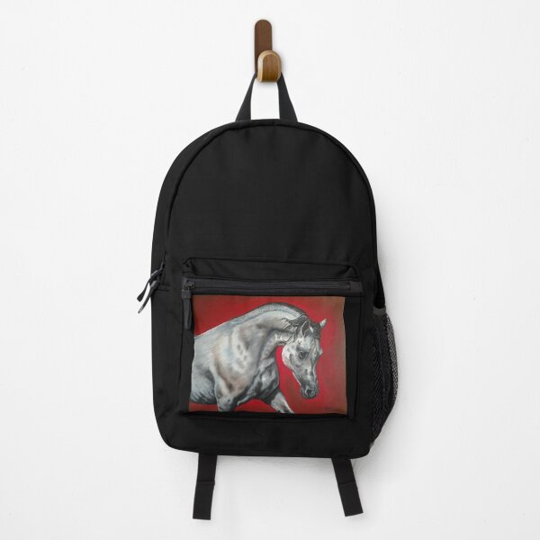 Item preview, Grey horse running on bloodred background designed and sold by FFC4U.