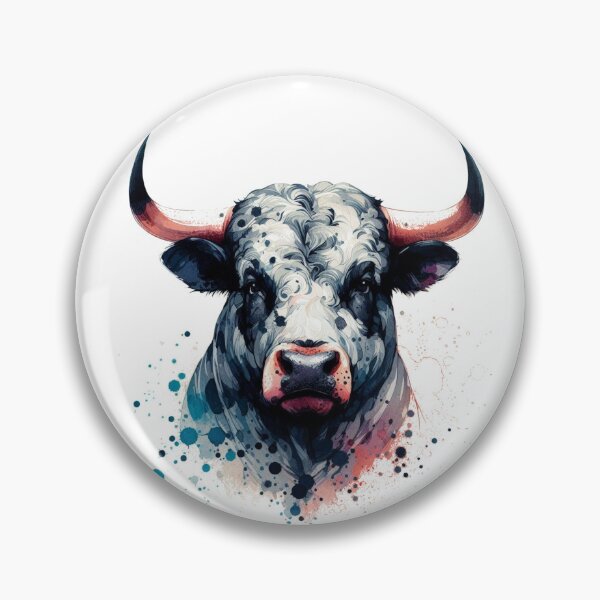Item preview, Abstract vector watercolor illustration of a bull portrait. designed and sold by VisualHut.