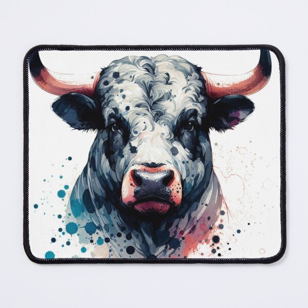 Item preview, Abstract vector watercolor illustration of a bull portrait. designed and sold by VisualHut.