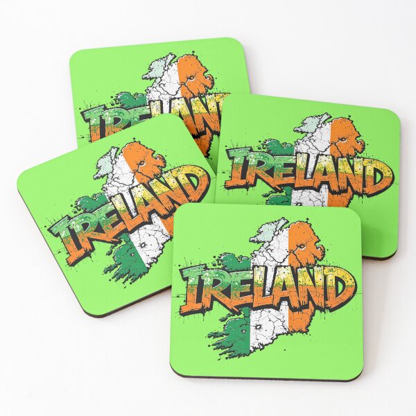 Item preview, Ireland pop art graffiti style retro vintage design designed and sold by BorgSpareParts.