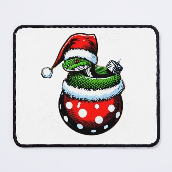 Item preview, christmas green snake with Santa hat,christmas snake,christmas animals,christmas Vintage, designed and sold by Expressions-Sel.