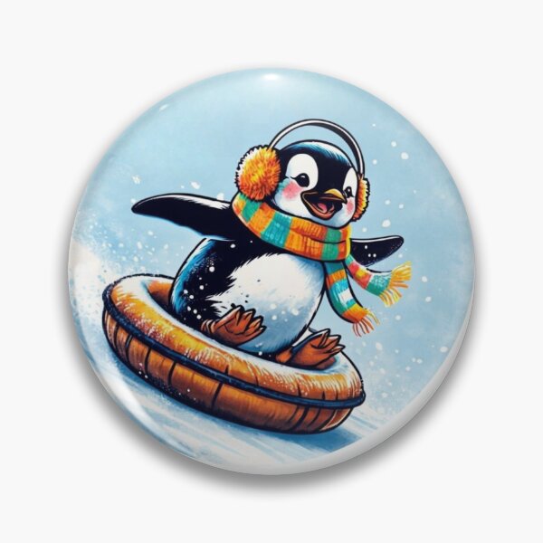 Item preview, Snow tubing penguin  designed and sold by JIGUWORLD.