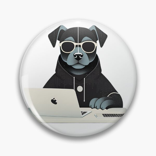 Item preview, Hack the Bone: Cyber Pup at Work designed and sold by counselormom.