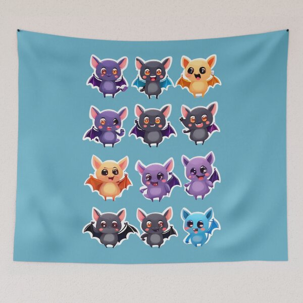 Item preview, Sweet Little Bat, Bat kawaii, Batzilla, sweet bat, cute bat, cute,  designed and sold by GOLDENGARDENART.
