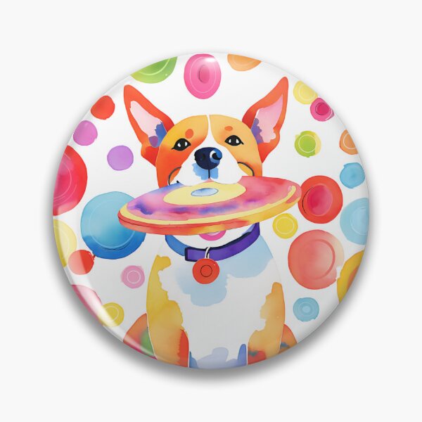 Item preview, Dog with a frisbee designed and sold by CorgiButtMedia.