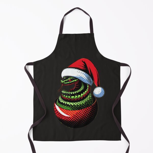 Item preview, christmas green snake with Red Santa hat and Christmas ball,christmas snake,christmas animals,christmas Vintage, designed and sold by Expressions-Sel.