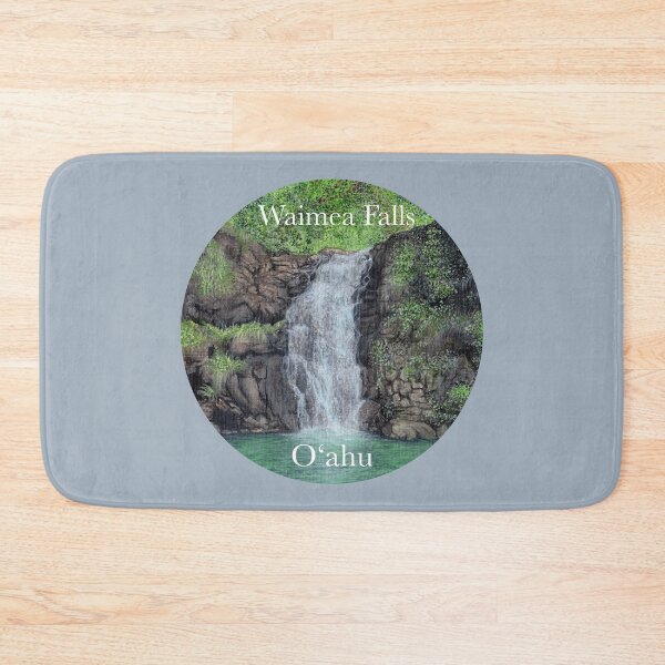Item preview, Waterfall Painting Waimea Falls Oahu Hawaii  designed and sold by skye-studio.