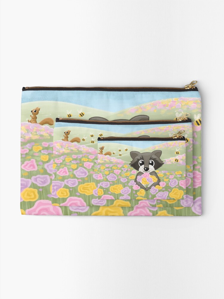 Thumbnail 2 of 4, Zipper Pouch, Field of Blooms designed and sold by rinalynnedotcom.