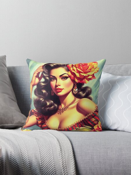 Item preview, Retro Cute Pin-up Painting designed and sold by PulpVintage.