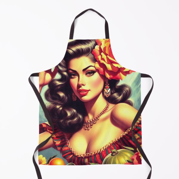 Aperçu de l'œuvre Peinture rétro de pin-up mignonne créée et vendue par PulpVintage.