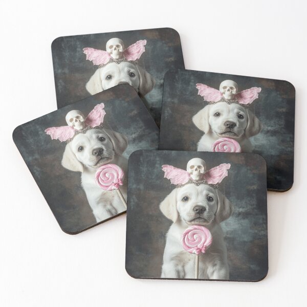 Item preview, Spooky And Cute White Labrador designed and sold by Nocturne  Paws.