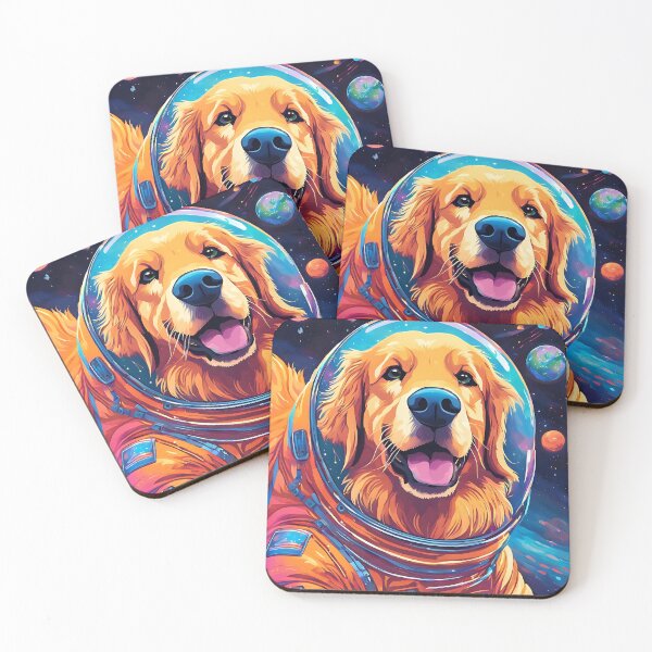 Item preview, Astronaut Golden Retriever dog in space gift for dog lovers designed and sold by Golden-Heaven.