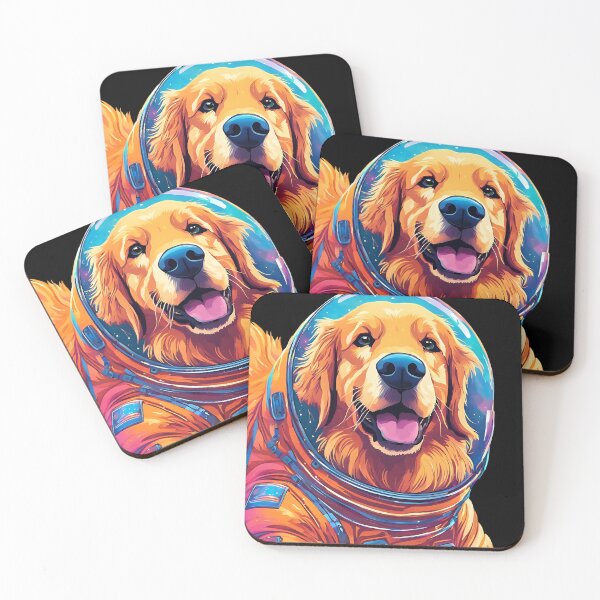 Item preview, Astronaut Golden Retriever dog in space gift for dog lovers designed and sold by Golden-Heaven.