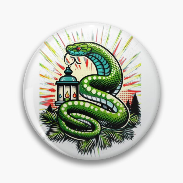 Item preview, christmas green snake with a lantern,christmas snake,christmas animals,christmas Vintage designed and sold by Expressions-Sel.