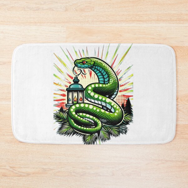 Item preview, christmas green snake with a lantern,christmas snake,christmas animals,christmas Vintage designed and sold by Expressions-Sel.