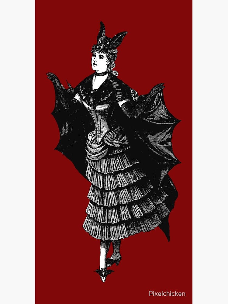 Victorian Bat Girl Halloween Costume Photographic Print