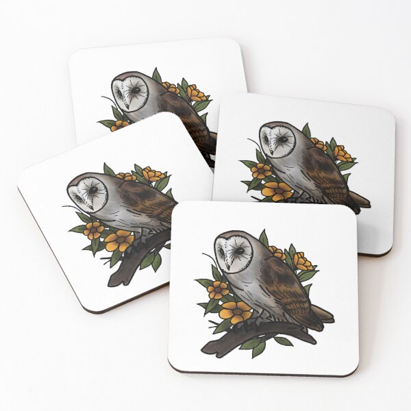 Item preview, Barn owl tattoo style designed and sold by LeahcarsArt.