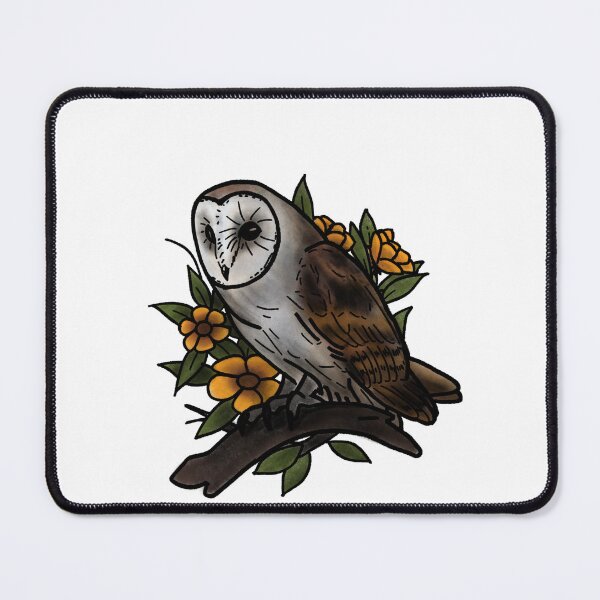 Item preview, Barn owl tattoo style designed and sold by LeahcarsArt.