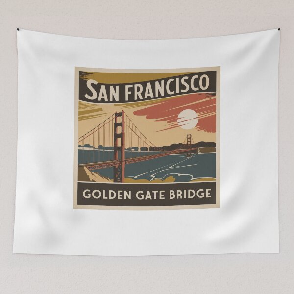 Item preview, San Francisco Golden Gate Bridge Retro designed and sold by Mateusz Majcherek.
