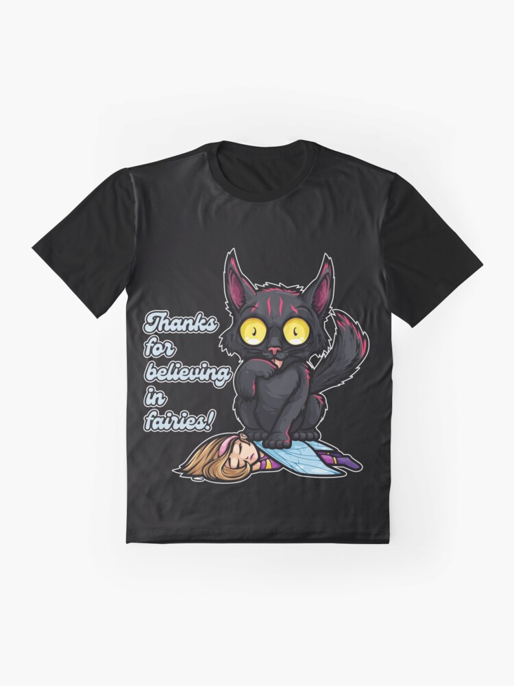 Thumbnail 4 of 5, Graphic T-Shirt, Nightwhisker: thanks for believing in fairies designed and sold by PoliCromix.