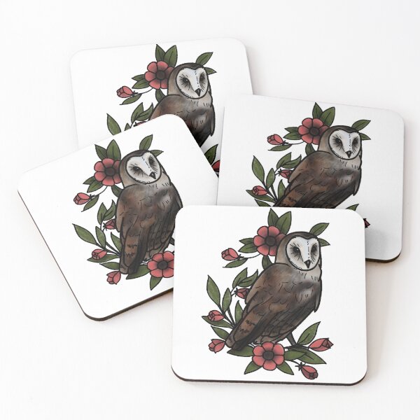 Item preview, Barn owl tattoo style designed and sold by LeahcarsArt.