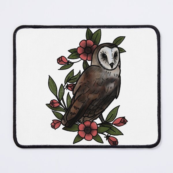 Item preview, Barn owl tattoo style designed and sold by LeahcarsArt.